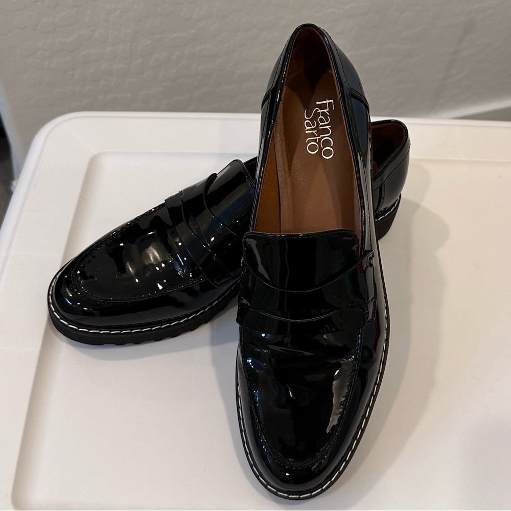 Franco Sarto Cassandra Penny Loafers Women’s Size 10M Black NWOT Slip On